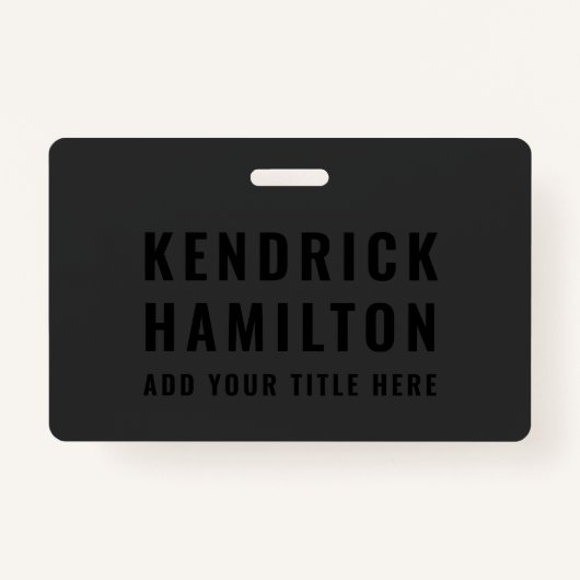 Stilvolle Trendy Black Out Moderne Minimalistische Ausweis (Vorderseite)