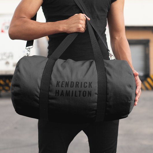 Stilvolle Trendy Black Out Moderne Minimalistische Duffle Bag