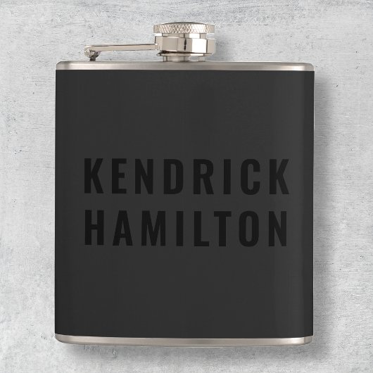 Stilvolle Trendy Black Out Moderne Minimalistische Flachmann