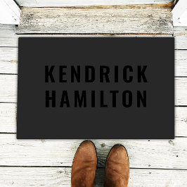 Stilvolle Trendy Black Out Moderne Minimalistische Fußmatte