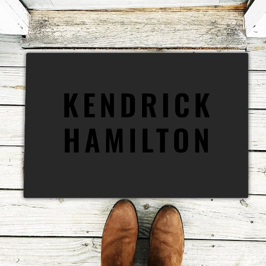 Stilvolle Trendy Black Out Moderne Minimalistische Fußmatte