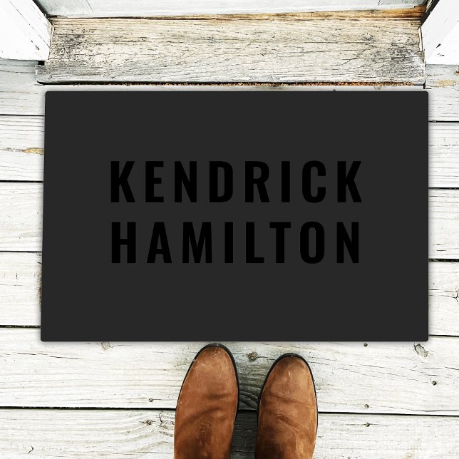 Stilvolle Trendy Black Out Moderne Minimalistische Fußmatte (Von Creator hochgeladen)