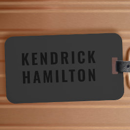 Stilvolle Trendy Black Out Moderne Minimalistische Gepäckanhänger