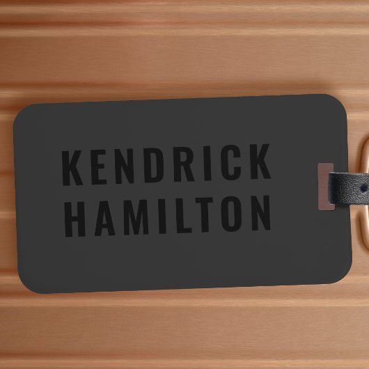 Stilvolle Trendy Black Out Moderne Minimalistische Gepäckanhänger