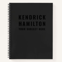 Stilvolle Trendy Black Out Moderne Minimalistische Notizblock