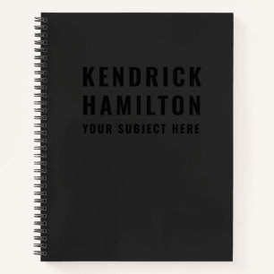 Stilvolle Trendy Black Out Moderne Minimalistische Notizblock