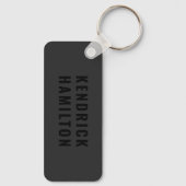 Stilvolle Trendy Black Out Moderne Minimalistische Schlüsselanhänger (Rückseite)