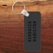 Stilvolle Trendy Black Out Moderne Minimalistische Schlüsselanhänger (Vorderseite)