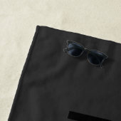 Stilvolle Trendy Black Out Moderne Minimalistische Strandtuch (Beispiel)
