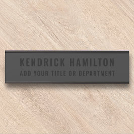 Stilvolle Trendy Black Out Moderne Minimalistische Türschild