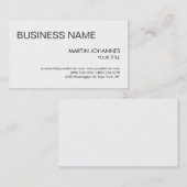 Stilvolle Trendy Black & White Visitenkarte (Vorne/Hinten)