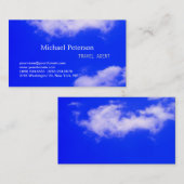 Stilvolle Trendy Blue Sky Travel Agent Business Ca Visitenkarte (Vorne/Hinten)