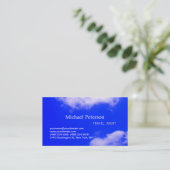 Stilvolle Trendy Blue Sky Travel Agent Business Ca Visitenkarte (Stehend Vorderseite)