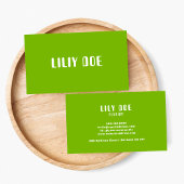 Stilvolle Trendy Bold Green Typografy einzigartig Visitenkarte