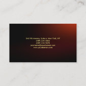 Stilvolle Trendy Brownish Red Schlicht Modern Visitenkarte (Rückseite)