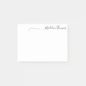 Stilvolle Trendy Calligrafy Name Black Post-it Klebezettel (Vorderseite)