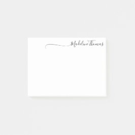 Stilvolle Trendy Calligrafy Name Black Post-it Klebezettel
