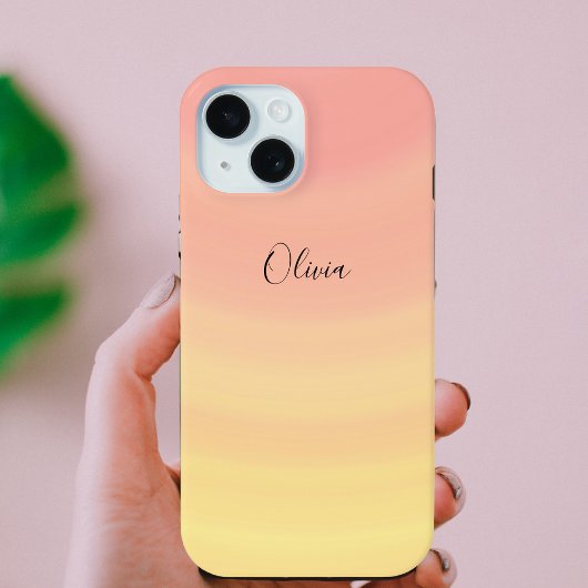 Stilvolle Trendy Colorful Pink Modern Monogram Case-Mate iPhone Hülle