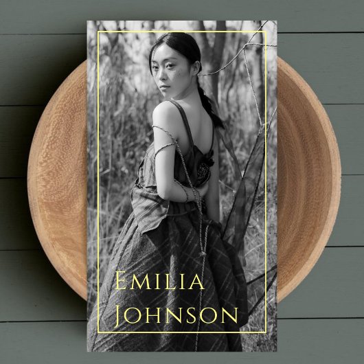 Stilvolle Trendy Foto Black & White Fotograf Visitenkarte