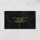 Stilvolle Trendy Gray Black Stone Schlicht Moderne Visitenkarte (Rückseite)