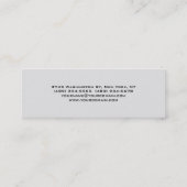 Stilvolle Trendy Gray Charming Business Card Mini Visitenkarte (Rückseite)