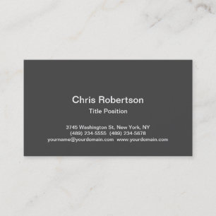 Stilvolle Trendy Gray Charming Business Card Visitenkarte