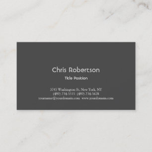 Stilvolle Trendy Gray Charming Business Card Visitenkarte
