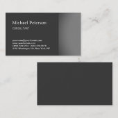 Stilvolle Trendy Gray Consultant Business Card Visitenkarte (Vorne/Hinten)