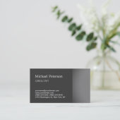 Stilvolle Trendy Gray Consultant Business Card Visitenkarte (Stehend Vorderseite)