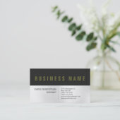 Stilvolle Trendy Gray Light Business Card Visitenkarte (Stehend Vorderseite)