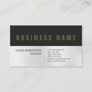 Stilvolle Trendy Gray Light Business Card Visitenkarte
