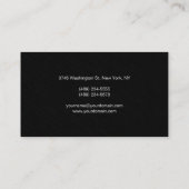 Stilvolle Trendy Gray Manager Business Card Visitenkarte (Rückseite)
