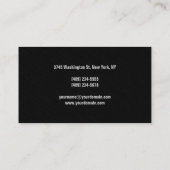 Stilvolle Trendy Gray Red Manager Business Card Visitenkarte (Rückseite)