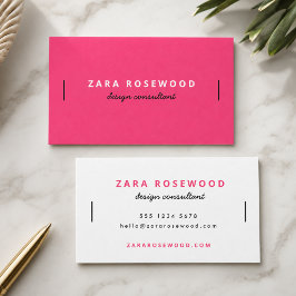Stilvolle Trendy Hot Pink Moderne Minimalistische Visitenkarte