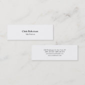 Stilvolle Trendy Modern Charming Business Card Mini Visitenkarte (Vorne/Hinten)