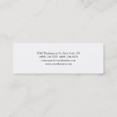 Stilvolle Trendy Modern Charming Business Card Mini Visitenkarte (Rückseite)