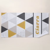 Stilvolle Trendy Moderne Abstrakte Muster Strandtuch (Vorderseite)