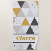 Stilvolle Trendy Moderne Abstrakte Muster Strandtuch (Vorderseite)