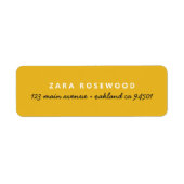 Stilvolle trendy Mustard Yellow Rücksendeadresse (Vorne)