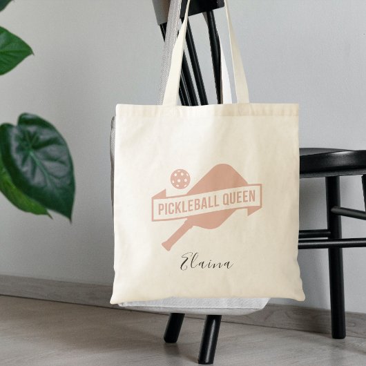 Stilvolle Trendy Pastel Blush Pink Pickleball Name Tragetasche