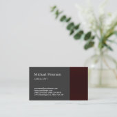 Stilvolle Trendy Red Gray Consultant Business Card Visitenkarte (Stehend Vorderseite)