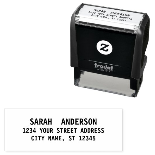 Stilvolle Trendy Script-Rücksendeadresse Permastempel (Beispiel)
