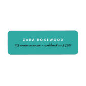 Stilvolle Trendy Sea Green Rücksendeadresse (Vorne)