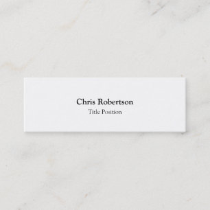 Stilvolle Trendy White Charming Business Card Mini Visitenkarte