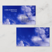 Stilvolle Trendy White Clouds Nature Business Card Visitenkarte (Vorne/Hinten)