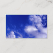 Stilvolle Trendy White Clouds Nature Business Card Visitenkarte (Rückseite)