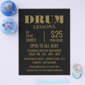 Stilvolle Trommel Lessons Werbung Flyer (Einzeln)