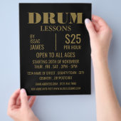 Stilvolle Trommel Lessons Werbung Flyer (Hand)