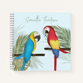 Stilvolle Tropical Birds Niedlich Trendy Fun Calli Notizblock (Vorderseite)