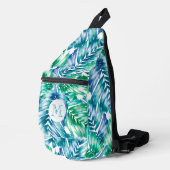 Stilvolle tropische Palmen Crossbody Bag (Rechte Ecke)